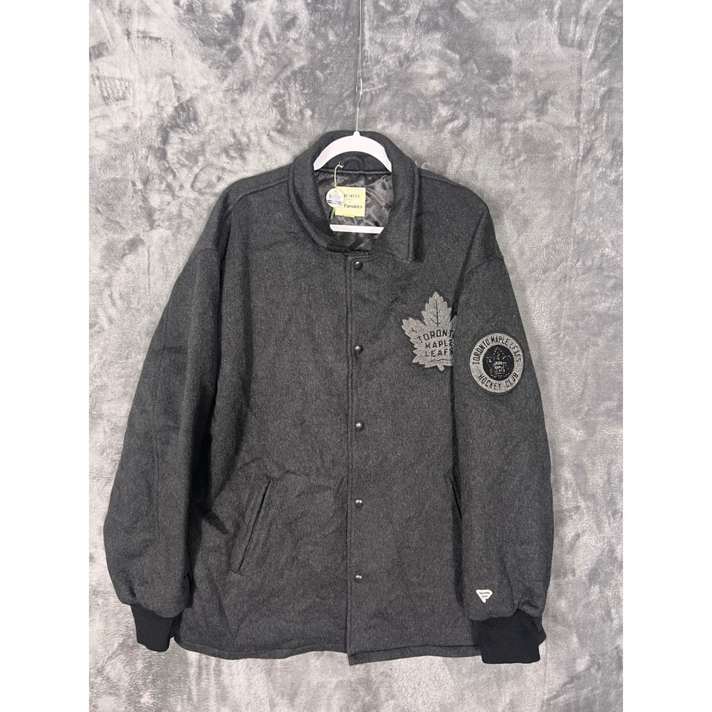 Todd Snyder Fanatics Toronto Maple Leafs Golden Bear Wool Jacket Grey XL